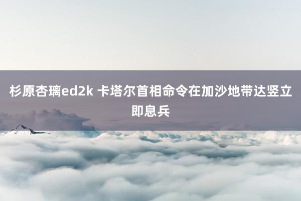 杉原杏璃ed2k 卡塔尔首相命令在加沙地带达竖立即息兵