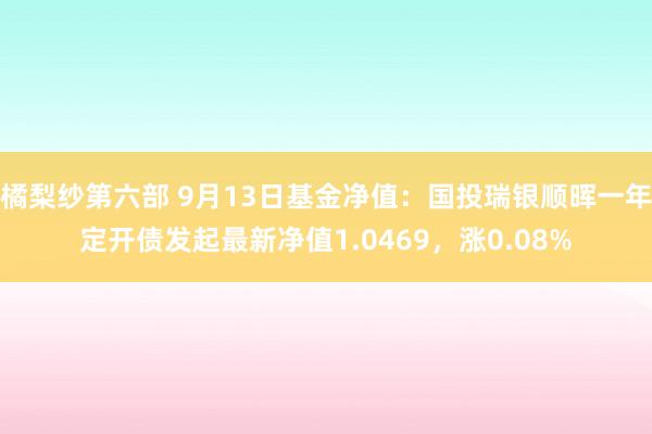 橘梨纱第六部 9月13日基金净值：国投瑞银顺晖一年定开债发起最新净值1.0469，涨0.08%