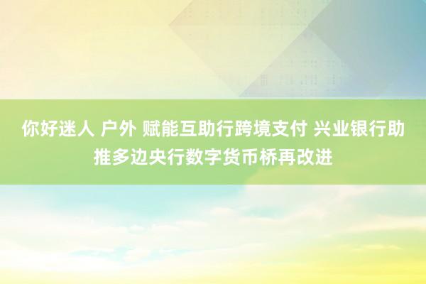 你好迷人 户外 赋能互助行跨境支付 兴业银行助推多边央行数字货币桥再改进