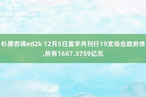 杉原杏璃ed2k 12月5日寰宇共刊行19支场合政府债，所有1687.3759亿元