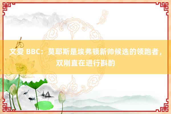 文爱 BBC：莫耶斯是埃弗顿新帅候选的领跑者，双刚直在进行斟酌