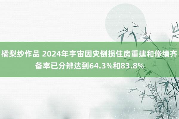 橘梨纱作品 2024年宇宙因灾倒损住房重建和修缮齐备率已分辨达到64.3%和83.8%